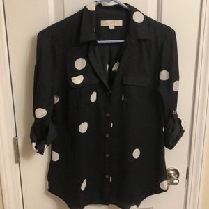 Loft Polkadot Utility Blouse
